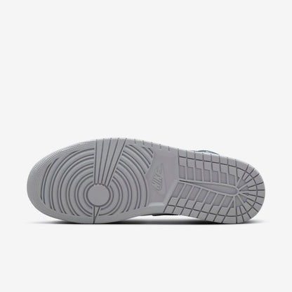 Jordan 1 Mid Gris Loup Bleu Marine Minuit